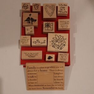 Decorative Wooden Stamp Set  Love theme